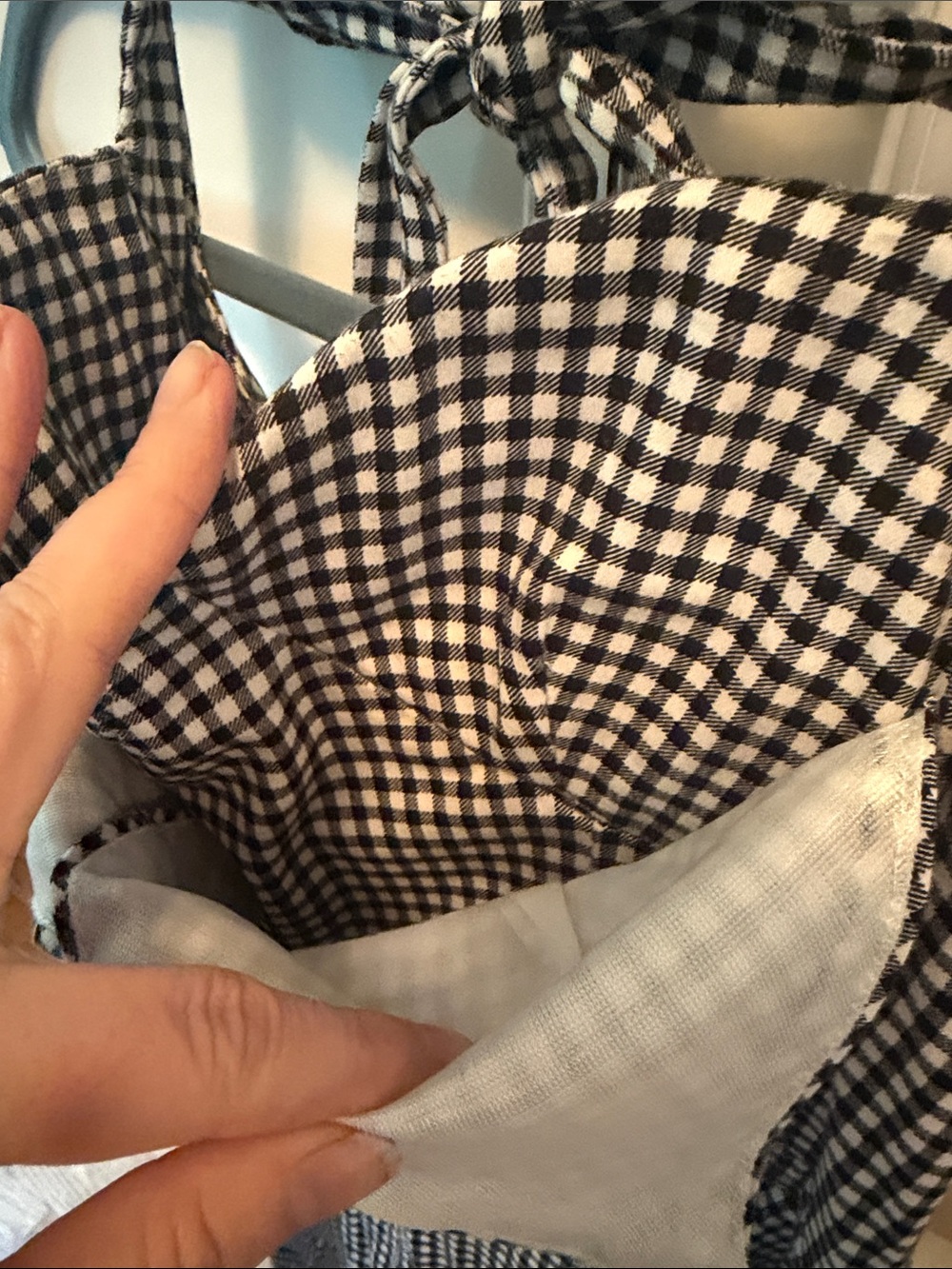 Lindy Bop Black/White Gingham Halter Dress - Picture 5 of 7